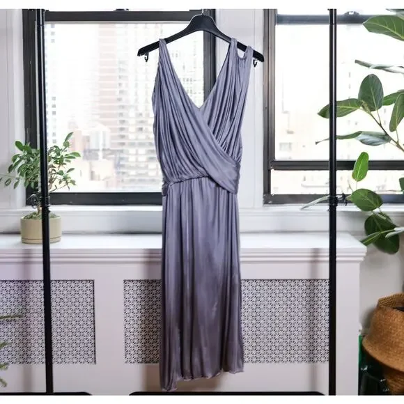 Alexander McQueen Vintage Gray Ruffle Dress S/S 2007 (Size IT44)